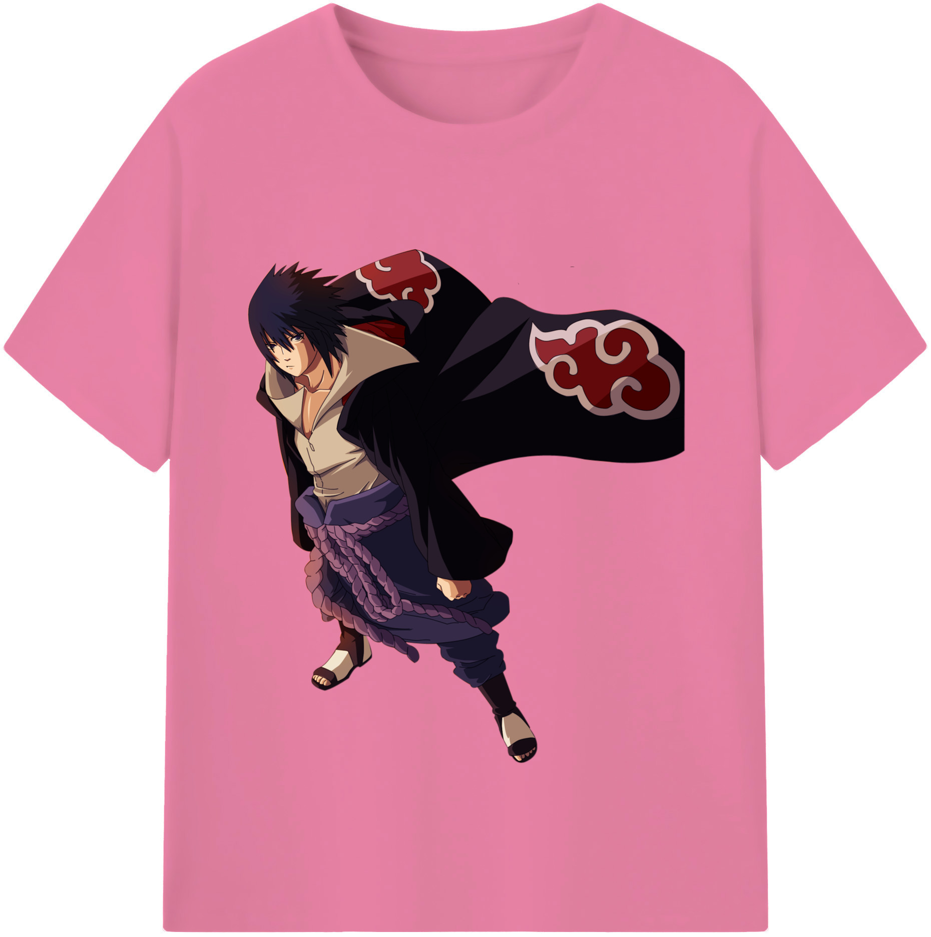（画像用） NARUTO -ナルト- うちは サスケ Uchiha Sasuke 綿100％半袖Tシャツ（フロントプリント）